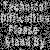 Static pixelated image with repeated text fragments and a solid gray rectangle in the bottom right corner.