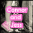 A black-and-white image of two people standing close together, with pink text and a heart symbol appearing in different frames.