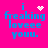 A bright pink background displays blue text reading "i freaking loveee you." with a small white heart symbol above the 'i' in one frame and a pixelated starburst effect replacing it in another.