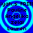 Blue background with four identical circular cyan spiral patterns, each containing stacked text: "Pauline", "Angelika", "zelal", and "Lauren".