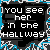 Animated contact sheet of 12 frames showing a text-based animation with changing blue highlights on black backgrounds, framed by pixelated cyan and white borders.