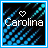 Two side-by-side pixelated images of a name with a heart symbol above it, set against a blue and black checkered background.