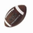 A pixelated brown and white object resembling a shoe or slipper with a rounded toe and visible stitching details.