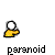 Pixelated yellow figure with white head and black outline in various poses, some with multiple figures or text overlays.