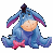 Animated contact sheet of Eeyore character from Winnie the Pooh with multiple poses and text elements arranged in a 3x3 grid layout.