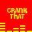 Red background with yellow text "CRANK THAT" and animated horizontal bar sequences changing across frames.