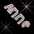 Pixelated animated icon with two frames showing a stylized pinkish-white character and heart symbol against black background with starbursts.