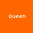 Orange background with multiple white 'Queen' text labels and pink rectangular blocks arranged in a pattern