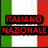 Pixelated icon with Italian flag background and red text reading ITALIANO NAZIONALE in two lines on black bars.