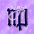 Pixelated dark blue Chinese character on a light purple gradient background with subtle white speckles.