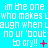 A static image with cyan background and white text repeating 'im the one who makes laugh when laugh when no ur 'bout to cry!!' alongside red symbols.