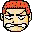 Six pixelated character heads arranged in two , each with distinct hair colors and facial features on a gray background