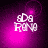 Pixelated white text 'sDa Rone' on a purple gradient background with shifting light effects.