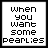pixelated text icons with animated color changes on 'pearlies' and 'nice', and a static eBay logo in the bottom-right