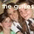 Pixelated image of three people with overlaid text 'the gurlies' in white lowercase letters.