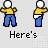 Pixelated cartoon character in yellow shirt and blue pants performs sequential actions including lifting a leg, revealing underpants, and kicking with red impact lines.