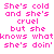 Animated contact sheet of 24 frames showing a repeating text pattern with color variations in 'cold' and 'cruel', where the word 'cruel' progressively shifts from pink to orange-red across frames, while other words remain static.