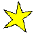 Six yellow star icons with black outlines arranged in two on a white background, each star rotated differently