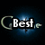 Animated icon with blue glowing background and green curved line, displaying text changes from 'Best' to 'Movie' to 'EVA!!!'