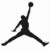 Black silhouette of a basketball player mid-jump holding a ball, displayed in six identical positions on white background