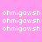 Pixelated text 'ohmigowsh' repeated across a pink background with blue rectangular overlays on select instances.