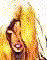 Animated sequence showing a person with long blonde hair in motion, followed by a dark-haired figure with sharp teeth against black background.