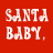 Red background with white text fragments and Santa hats on black-and-white blocks, animated sequence showing hat movement.