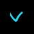 cyan symbols on black background with one heart symbol replacing a letter in the bottom