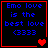 Four identical pixel-art with blue text on black background, each bordered in red and containing a heart symbol