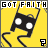 Yellow background with black and white cartoon character; text alternates between 'GOT FAITH' and '12GRACE STREET .COM'