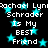 Pixelated text reads "Rachael Lyn Schrader Is My BEST Friend" with cyan stars on black background, repeated in two