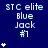 Blue background with repeated text "STC elite Blue Jack #1" and white star icons in varying quantities across the