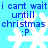 Blue background with repeated text "i cant wait i cant wait untill christmas :P" and white snowflake shapes.