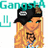 Pixelated character with long blonde hair wearing a black cap, turquoise text "Gangsta" above, red text "and you know this!!" to the right.