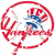 A 3-frame animated contact sheet of a circular red and blue logo with