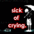 Animated sequence of a stick figure with an umbrella displaying changing text over
