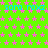 Green background with repeating pink star pattern and cyan text 'sara roxz' in three horizontal , right side has solid gray rectangle