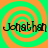 Four identical display the name 'Jonathan' in black cursive text over a green and orange spiral background