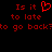 Red pixelated text on black background with a red heart symbol replacing the 'o' in 'to', repeated twice side-by-side.