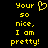 Yellow pixelated text on black background with a heart symbol replacing 'u' in 'Your', two identical side-by-side versions of the phrase.