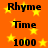 Animated orange background with yellow stars and repeated text elements in black pixelated font.