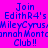 Pixelated text on bright pink background promotes EdithR4's club with repeated names and 'Club!!'