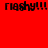Four quadrants display 'riashy!!!' text on solid backgrounds with varying color saturation and contrast.