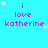 Pixelated cyan background with pink text reading 'i love katherine' and white stars, some frames showing additional small light blue stars.