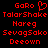 Red pixelated text on black background with two of names and a heart symbol above the left