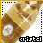 A 48x48 pixel animated buddy icon showing a champagne bottle with the text 'crystal' at the bottom, displayed across three sampled frames in a contact sheet layout.