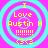 A static image with a bright pink background and cyan concentric circles, displaying yellow text reading "I Love Austin H !!!!!!! 3G".
