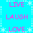 Pixelated text on cyan background with white decorative borders and asterisks, displaying 'LIVE', 'LAUGH', 'LOVE' in pink