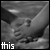 A 4-frame black-and-white contact sheet animation showing a hand holding another hand in a handshake gesture, with text overlay across frames reading "this is how it should be".