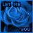 Animated contact sheet of a blue rose background with red and white text reading "LET ME LOVE YOU" in various animated states across 14 frames.